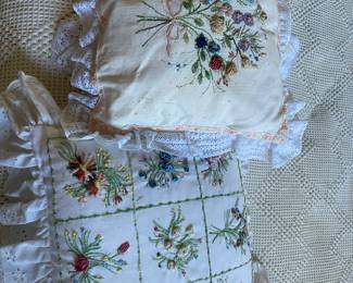 Pillows - needlepoint by hand