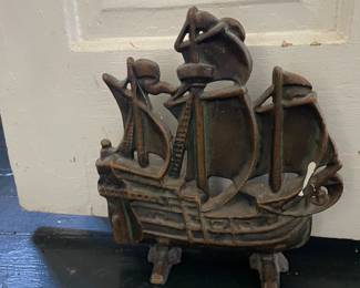 Door stoppers - metal ship