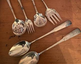 Sterling including 2 large serving spoons ONG