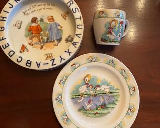 Vintage children's dinner ware