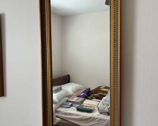 Gold Rectangle Wall Mirror 