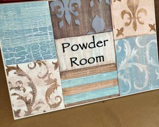 Powder Room Sign 