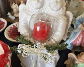 Porcelain Angels Votive Holder 