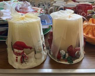 Christmas Pillar Candles 