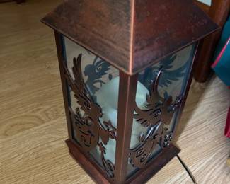 13" Metal Cutout Angel Lantern