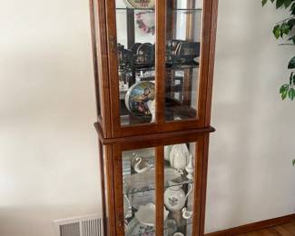 Cherry wood Curio Cabinet