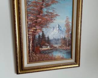 Oil on Canvas Fall Landscape Framed 