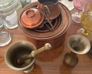 Solid Brass Morter and Pestle 