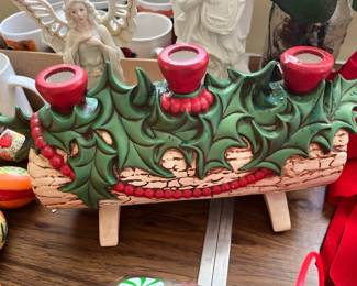 1950s Commodore Christmas Children NOEL Candle Holders Japan