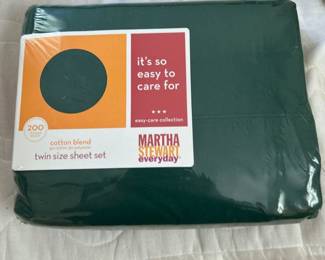 Martha Stewart Twin Cotton Sheet Set 