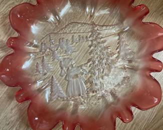 Mikasa Crystal Serving Platter Christmas Story 