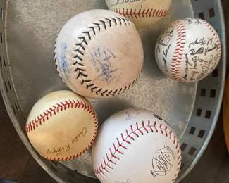 Signed baseballs