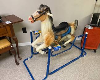 Vintage childs spring rocking horse