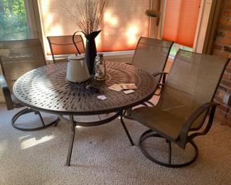 Patio table and chairs