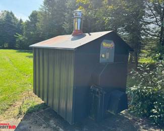 Woody's outdoor wood boiler, 5' wide x approx. 7' long x 72" tall