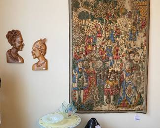 Vintage French Wall Tapestry