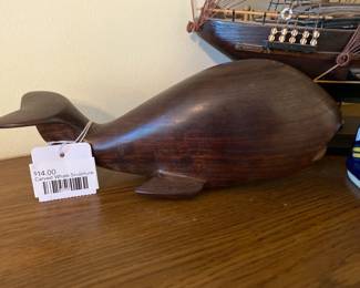 Carved Whale Sculpture