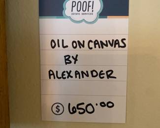 Oil on canvas by Alexander