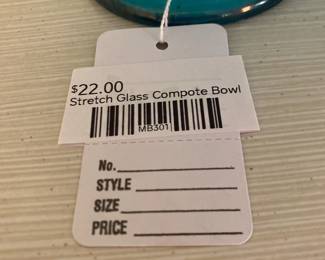 Stretch Glass Compote Bowl