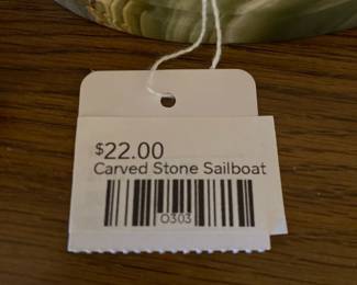 Carved Stone Sailboat