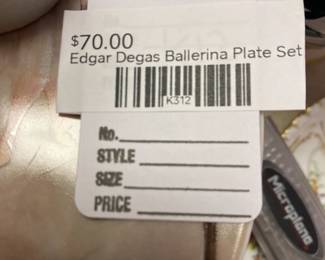 Edgar Degas Ballerina Plate Set