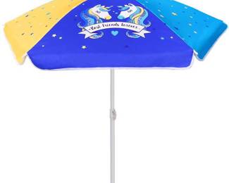 AMMSUN 47 Inch Seaside Beach Umbrella for Sand and Water Table