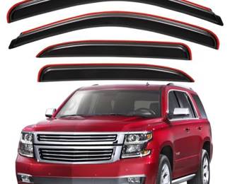 Lightronic WV194514 in-Channel Side Window Deflectors & Visors Vent Rain Guards, Dark Smoke