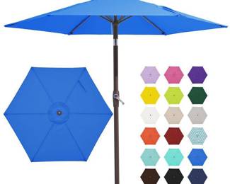 Jearey 7.5FT Patio Umbrella, Royal Blue