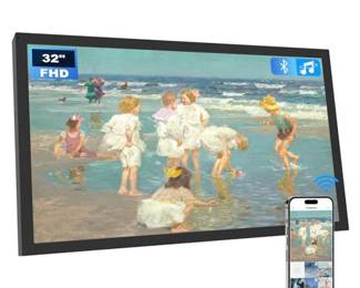 Arktronic 32 Inch FHD Extra Large Digital Picture Frame with Bluetooth Speaker