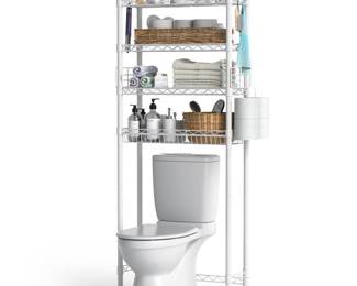Hodonas Over The Toilet Storage Organizer , White