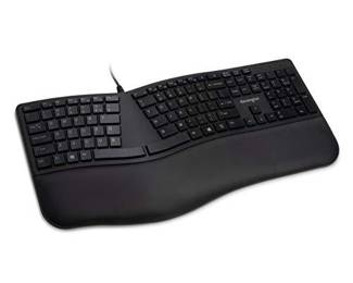 Kensington Pro Fit Ergonomic Wired Keyboard- Black (K75400US)