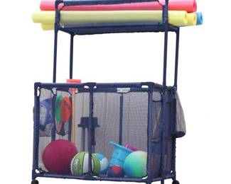 Pool Bins Pool Noodles Holder (23 Inch L x 35.3 Inch W x 59.4 Inch H), Blue