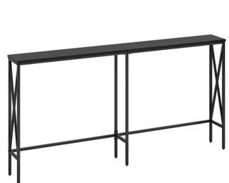 Masupu 63 Inch Console Table, Classic Black