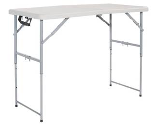 Office Star Resin Multipurpose Rectangle Table, Light Gray