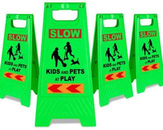 XPCARE Kids Playing Sign for Street (4PACK-Green)