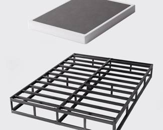 Bedsnus Full Size Box Spring and Cover Set, 9 Inch High Profile Metal