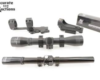 Make: Misc Brands
Model: Scopes And Parts
Condition: Very Good
Centerpoint 4x32 scope, NCStar Reflex Red dot, bushnell sportsview, and scope mounting kit. 