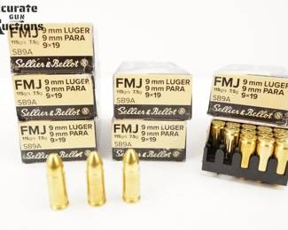 Make: Sellier & Bellot
Model: 350 Rounds
Caliber: 9mm
7 Boxes of 50 Sellier&Bellot 9mm 115 GR.