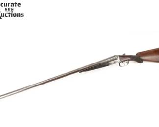 Make: I. Hollis & Sons
Model: NVM
Caliber: None Marked
Action: Break
Barrel: 30
Bore: Shiny
Serial # 75942
Condition: Very Good
Importer: NVI
Early toplever ejector damascus gun in clean original condition with good barrels and nicely figured wood. 30” barrels, dual triggers. The firearm appears functional and in good condition, showing normal signs of use and wear.