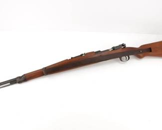 Make: Zastava
Model: M 48
Caliber: 8mm
Action: Bolt
Barrel: 23.5
Bore: Frosty
Serial # K77583
Condition: Great
Importer: 10 INC
The Zastava M48 is a post World War II Yugoslav version of the Belgian designed M24 series with some influence from German Karabiner 98k. This Rifle was Imported by IO Inc, This Rifles bayonet This Rifle remains in Very Good condition showing normal signs of use, wear and aging. 