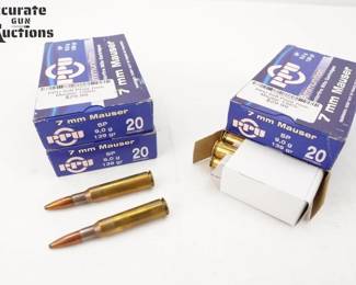 Make: PPU
Model: 80 Rounds
Caliber: 7mm Mauser
Condition: New
4 boxes of (20) PPU 139 GR SP 7mm Mauser ammo.