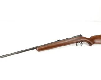 Make: Remington
Model: 514
Caliber: .22 S,L,LR.
Action: Bolt
Barrel: 24
Bore: Shiny
Serial # NSN
Condition: Great
The Remington Model 514 which is a bolt action single shot .22 rifle with a wooden stock. Made from 1948 to 1970, this 514 is in very good condition, showing normal signs of use and wear. 