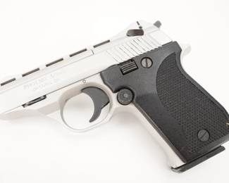 Make: Phoenix Arms
Model: HP22
Caliber: .22LR
Action: Semi
Barrel: 3
Bore: Dark
Serial # 4188335
Condition: Great
Country: Pistol
Phoenix Arms Model HP22A is a single action semi-auto .22LR caliber pistol with a staggered 10-round magazine. The pistol is in very good condition, showing normal signs of use and wear.