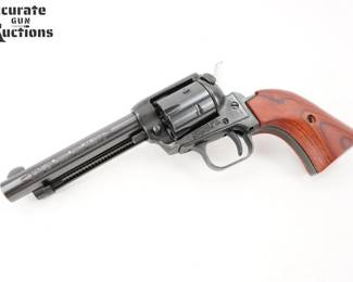 Make: Heritage MFG
Model: Rough Rider
Caliber: .22 LR
Action: SA
Barrel: 6.5
Bore: Shiny
Serial # 3HR020882
Condition: Good
The Heritage MFG Rough Rider is a versatile and reliable single-action revolver renowned for its classic design and exceptional craftsmanship. Chambered in .22 LR, this firearm features a 6-round capacity and a 6.5” barrel, delivering precision and accuracy. Its alloy frame and cocobolo grips contribute to a balanced and comfortable shooting experience. This Revolver is sold with a holster and aftermarkey grips.. This revolver is in Very Good condition showing normal signs of use and wear.