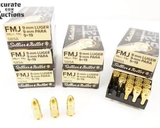 Make: Sellier & Bellot
Model: 350 Rounds
Caliber: 9mm
7 Boxes of 50 Sellier&Bellot 9mm 115 GR