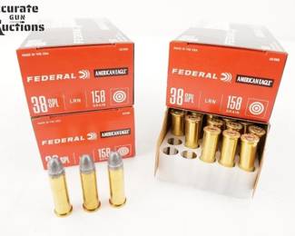 Make: Federal
Model: 200 Rounds American Eagle
Caliber: ..38 SPL
Condition: New
4 boxes of (50) Rounds of Federal American Eagle 158 GR .38 SPL ammo.