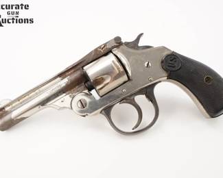 Make: US Revolvers
Model: Top Break
Caliber: .32 Short
Action: DA
Barrel: 3
Bore: Shiny
Serial # 91494
Condition: Good
A U.S. Revolver .32 Nickel Top Break Revolver. This revolver features 3" barrel, nickel finish, and hard rubber grip. The revolver is in good condition for its age. It shows some loss of finish,Rust and pitting but good mechanics. This revolver was manufactured between 1910-1935.