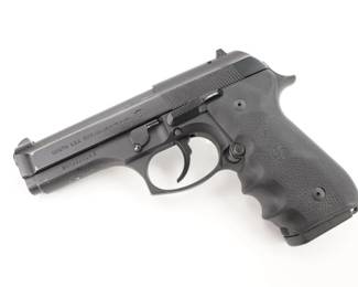 Make: Beretta
Model: 92D Centurion
Caliber: 9mm Para
Action: Semi
Barrel: 5
Bore: Bright
Serial # BER331014Z
Condition: Good/Broken
Compact version of the full size 92D double-action only pistol. Denoted by a shortened barrel and slide on an otherwise standard full size 92D. This pistol features a 5 inch barrel and is paired with Hogue Grips. Consigner states This Pistol does not always Fire, Appears every other trigger pull does not engage. Cosmetically in good condition. Sold as is