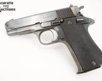 Make: Star
Model: BM
Caliber: 9mmP
Action: Semi
Barrel: 3.75
Bore: Frosty
Serial # 1498061
Condition: Very Good
Importer: Sarco Inc.
The Star Model BM is a single-action semi-automatic pistol that fires the 9 mm Parabellum pistol cartridge. It was produced by Star Bonifacio Echeverria, S.A. in Spain and is a compact version of the full size Star Model B.This pistol is in very good condition and sold with one magazine.