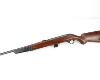 Make: Mossberg & Sons
Model: 342K
Caliber: .22 S,L,LR.
Action: Bolt
Barrel: 18
Bore: Bright
Serial # NSN
Condition: Great
The model 342 was made from 1957-1959 and it came from the factory with the following features..22 S, L, or LR cal., (Mag adjusts for different types of ammo) bolt action, mag. fed, carbine model with hinged black plastic fold-down forend, walnut Monte Carlo stock with swivels and sling, 18 in. bbl., 38 in. overall length, military post front and rear aperture sights, weight was 5 lbs. The rifle offered today is in very good condition, showing normal signs of use and wear.